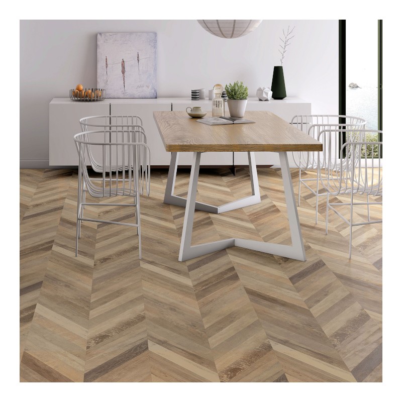 Panele podłogowe Faus Masterpieces Cream Chevron S176201 AC6/8mm