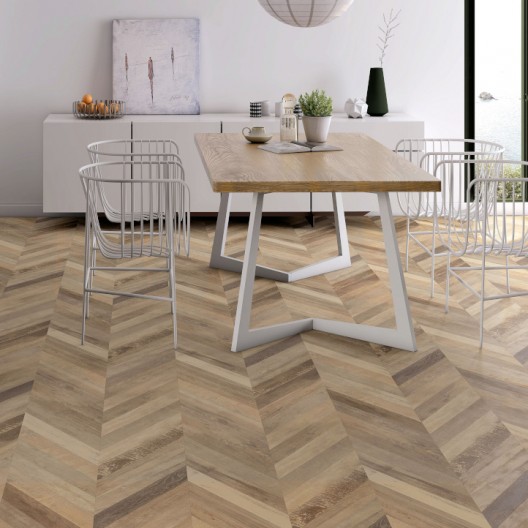 Panele podłogowe Faus Masterpieces Cream Chevron S176201 AC6/8mm