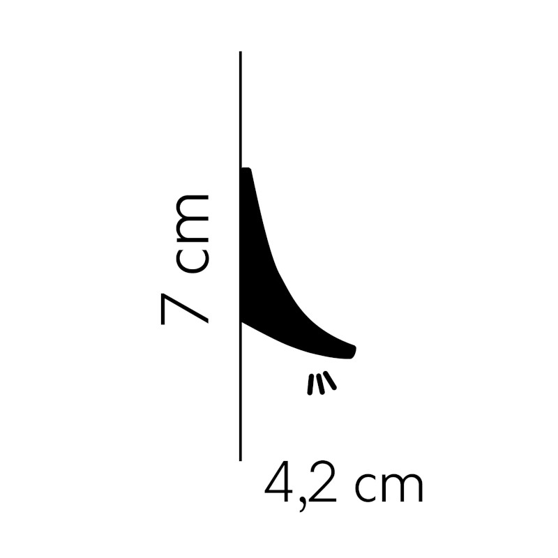 Listwy ścienne Mardom Decor QL006 70 mm