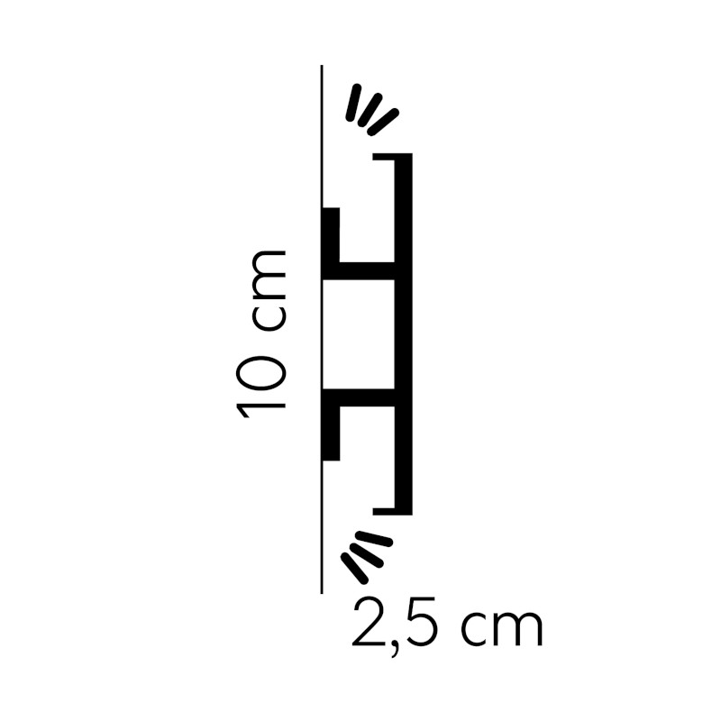 Listwy ścienne Mardom Decor QL017 100mm