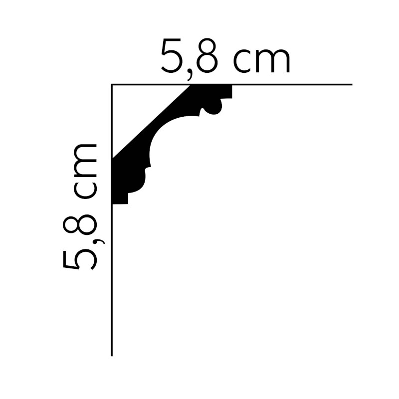 Listwy sufitowe Mardom Decor MDA005 58mm