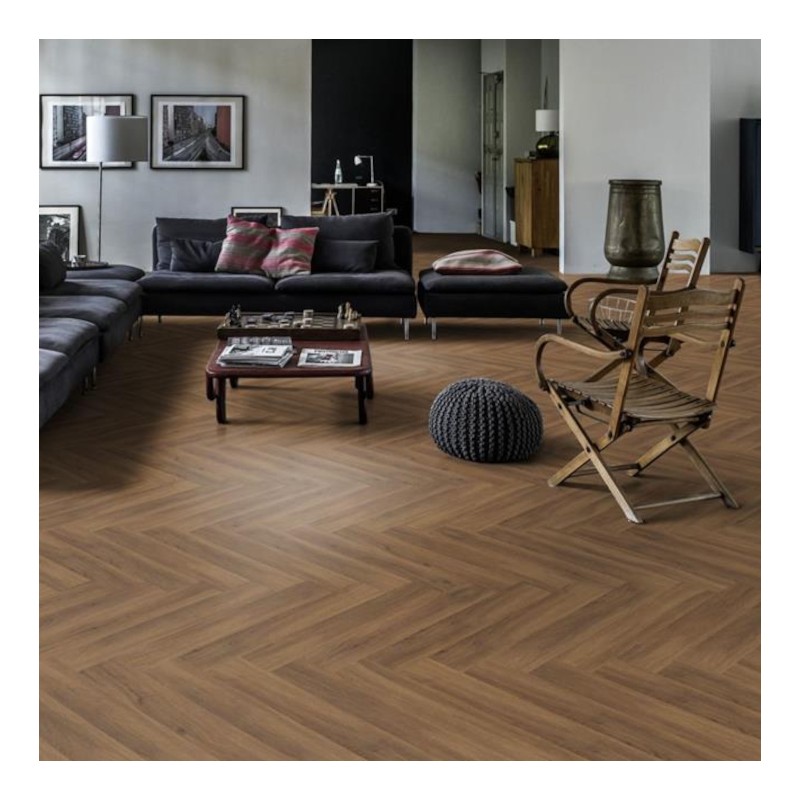 Panele winylowe Kahrs Click Herringbone Redwood LTCHW2101L120 5mm