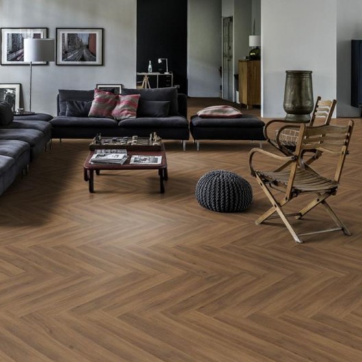 Panele winylowe Kahrs Click Herringbone Redwood LTCHW2101L120 5mm