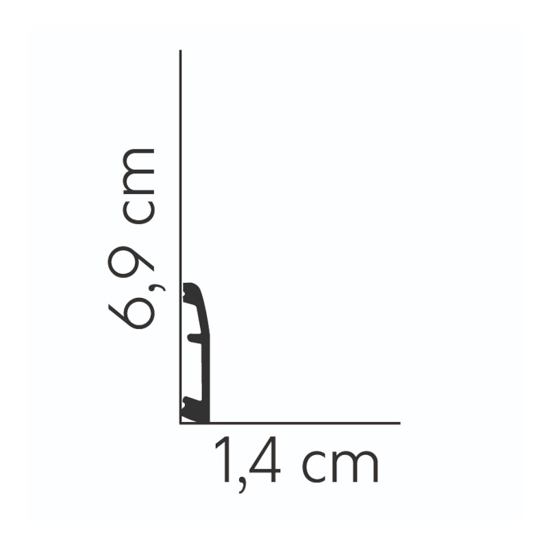 Listwy przypodłogowe Mardom Decor MD017P satin 69mm