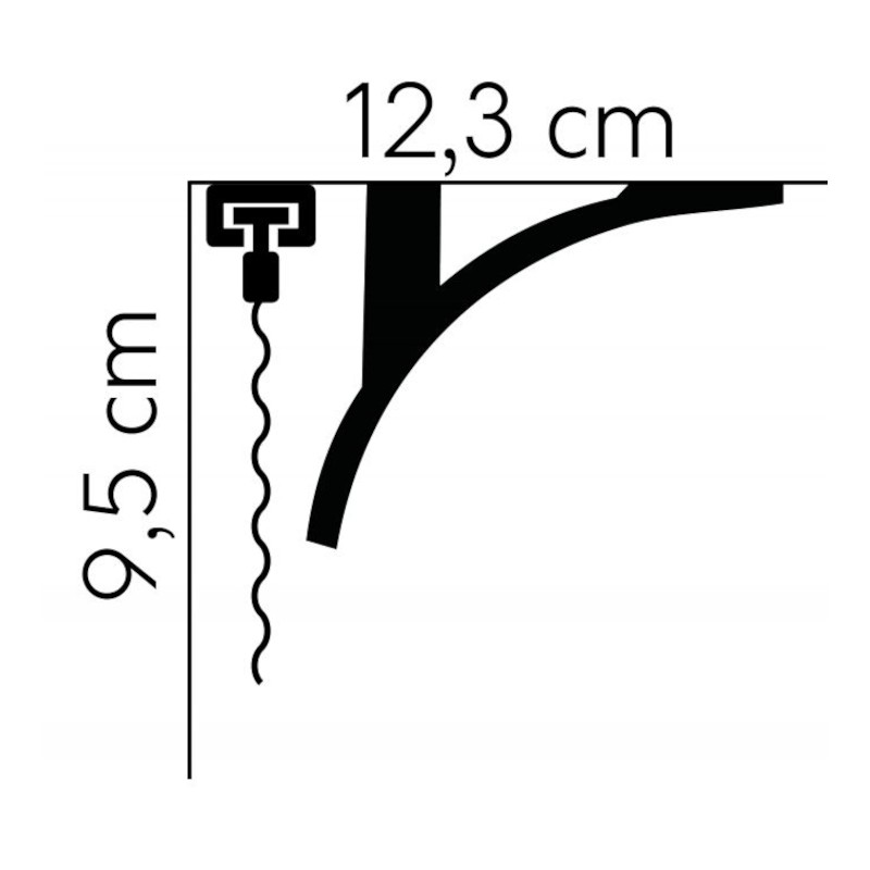 Listwy karniszowe Mardom Decor QL011 95mm