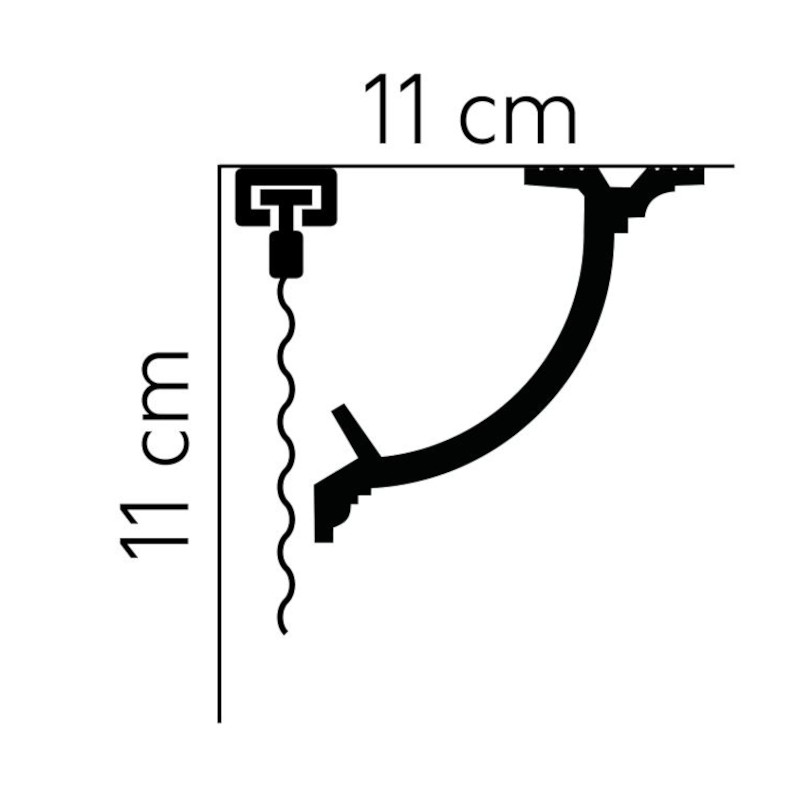 Listwy karniszowe Mardom Decor QL027 110mm