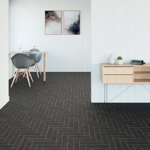 Panele podłogowe Faus Stone Effects Negro Herringbone S180130 AC6/8mm