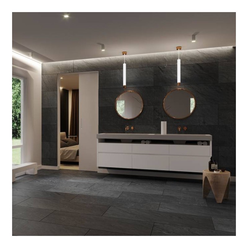 Panele winylowe Classen Ceramin Tiles Negrar off black 57614 3mm