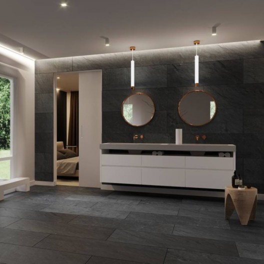 Panele winylowe Classen Ceramin Tiles Negrar off black 57614 3mm