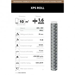 Podkład XPS Roll Aquastop 1,6mm 3w1