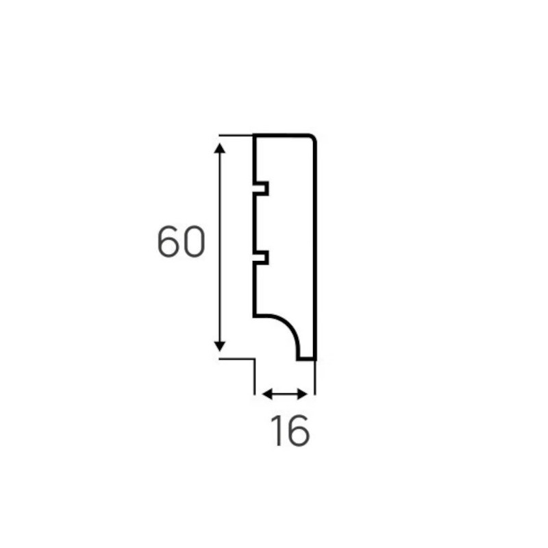 Listwa przypodłogowa Lagrus Basic R1 80mm biała