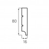 Listwa przypodłogowa Lagrus Classic R1 80mm biała