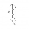 Listwa przypodłogowa Lagrus Classic R20 80mm biała