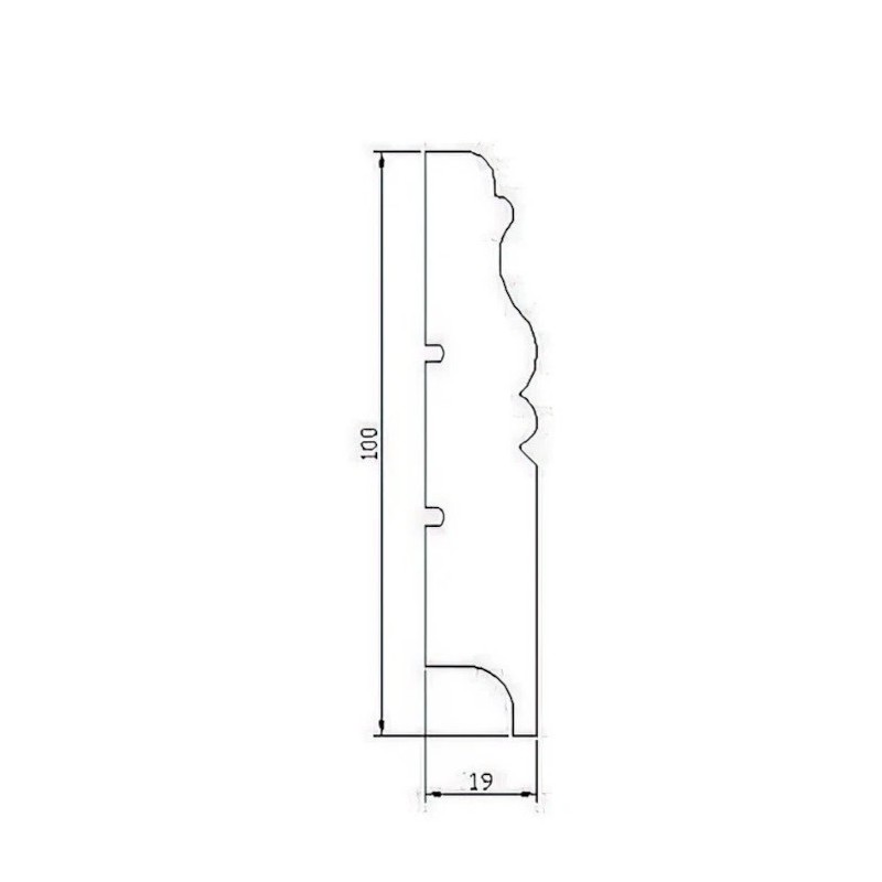 Listwa przypodłogowa Lagrus Wersal 100 100mm biała