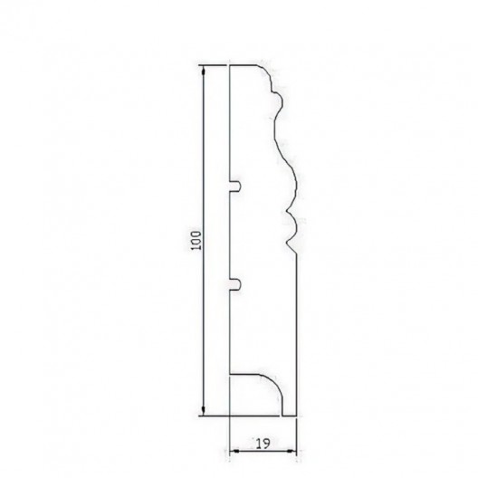 Listwa przypodłogowa Lagrus Wersal 100 100mm biała
