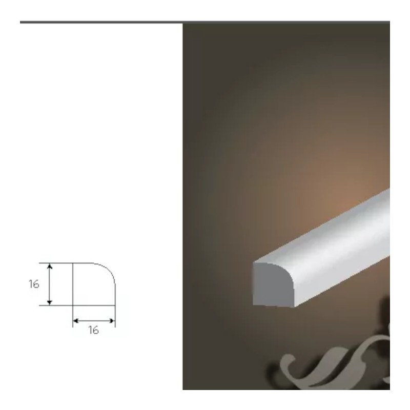 Ćwierćcałek LAGRUS 16x16mm-2