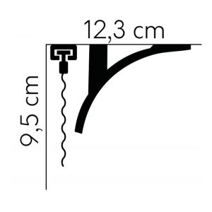 Listwy karniszowe Mardom Decor QL011 95mm
